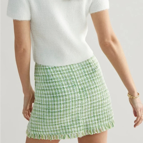 Lime Green tweed skirt - Picture 4 of 7